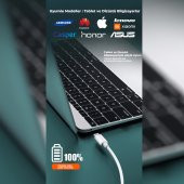 ScHitec Xiaomi Poco X3 Pro 6A 100W Type-C to Type-C 3Metre Süper Hızlı Data ve Şarj Kablosu - 6