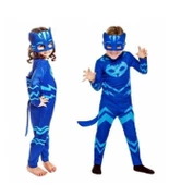 Pijamaskeliler Kedi Çocuk Kostümü Maskesi ile... - 1