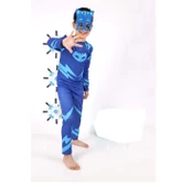 Pijamaskeliler Kedi Çocuk Kostümü Maskesi ile... - 2