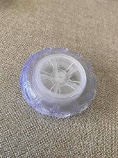 Şeffaf Plastik Rc Araç Tekerleği 53,8x13,5mm 1 Adet - Dasher Uzaktan Kumanda Araba Tekerlek - 1