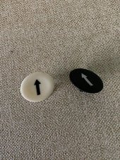 Ok İşaretli Buton Başlığı 24,5mm 210 Adet - Vinç Kumandası vb Buton Başlığı - 4