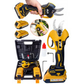 ProJcb Plus American Scissors 128 V Samsung Çift Akülü Göstergeli Şarjlı Dal Ağaç Kesme Bağ Budama Makası - 1