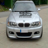 BMW 3 Series E46 M3 Cupra R Uyumlu Ön Lip Mat Siyah Ön Tampon Lip - 3