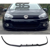 Vw Golf Mk6 Cupra R Uyumlu Ön Lip Mat Siyah Ön Tampon Lip - 1
