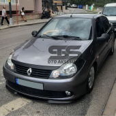 Renault Symbol Thalia Cupra R Uyumlu Ön Lip Mat Siyah Ön Tampon Lip - 1