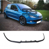 Peugeot 206 Cupra R Uyumlu Ön Lip Mat Siyah Ön Tampon Lip thumbnail 1