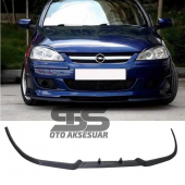 Opel Corsa C Cupra R Uyumlu Ön Lip Mat Siyah Ön Tampon Lip - 1