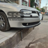 Alfa Romeo 156 Cupra R Uyumlu Ön Lip Mat Siyah Ön Tampon Lip - 3