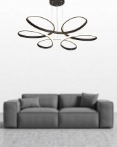 TT Aydınlatma TT313-SY  Papatya Modeli Mat Siyah Led Avize - 3