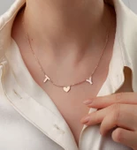 Vaoov 925 Ayar Gümüş Kişiye Özel Harfli Kolye thumbnail 1