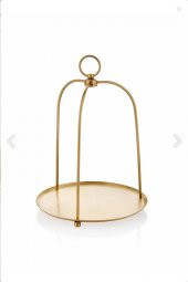 The Mia BRS0110 Brass Pirinç Sunum & Servis Tepsisi 26 x 21 Cm - 1