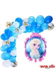 Parti Frozen Elsa Folyo Zincir Balon Doğum Günü Parti Seti - 1