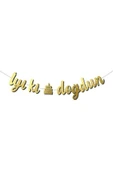 Mini Party Store Kaligrafi Banner Gold Iyi Ki Doğdun - 1