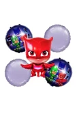 Pijamaskeliler Baykuş Kız Karakterli 5'li Folyo Balon Seti - 1