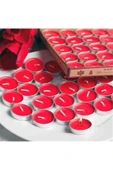 Kırmızı Renk T-light Mum 25'li Mum Kırmızı Tealight Mum 25'li - 1