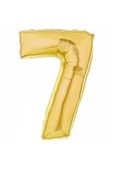 Gold Rakam 7 Folyo Balon 40 Inç 100 Cm - 1