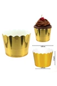 Altın Rengi Muffin Kapsül 10 Adet - 1