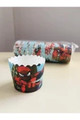 Muffin Cupcake Mini Kek Kalıbı Kapsülü Örümcek Adam Temalı 25'li - 1