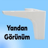 Lüks Mobilya Kanepe Sehpa TV Ünitesi Koltuk Ayağı 10 cm Beyaz Baza Ayak thumbnail 6