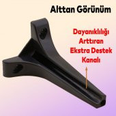 Lüks Mobilya Kanepe Sehpa TV Ünitesi Koltuk Ayağı 19 cm Siyah Baza Ayak thumbnail 2