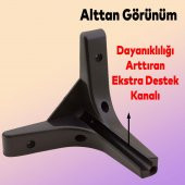 Lüks Mobilya Kanepe Sehpa TV Ünitesi Koltuk Ayağı 14 cm Siyah Baza Ayak thumbnail 3