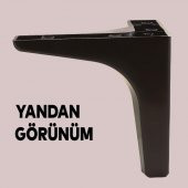 Lüks Mobilya Kanepe Sehpa TV Ünitesi Koltuk Ayağı 14 cm Siyah Baza Ayak thumbnail 8