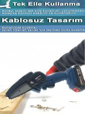 20 V Şarz Göstergeli Çift Akülü Dal Budama Testeresi Makinesi Üstün Kalite - 3