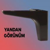 Lüks Mobilya Kanepe Sehpa TV Ünitesi Koltuk Ayağı 12 cm Siyah Baza Ayak thumbnail 6