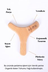 Agon Selülit Giderici Y Form Ahşap Masaj Aleti - 2