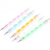 Sarsal Dot Kalemi Nail Art Tırnak Süsleme Kalemi 5 Adet Protez Tırnak - 1