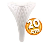 Petek Lüks Mobilya Kanepe Sehpa TV Ünitesi Koltuk Puf Ayağı 20 cm Beyaz Baza Ayak thumbnail 1