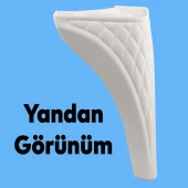 Petek Lüks Mobilya Kanepe Sehpa TV Ünitesi Koltuk Puf Ayağı 20 cm Beyaz Baza Ayak thumbnail 6