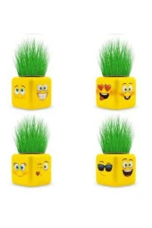 4 Adet Çimoji Küp Çim Adam - Çocuk Ve Yetişkin - Oyun Ve Eğitici thumbnail 1