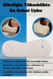 Boyun Destekli Ortopedik Visco Yastık Boyun Fıttığı Boyun Düzleşmesi Boyun Ağrısı Destekli Ortapedik Yastık - 4