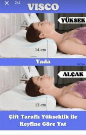 Boyun Destekli Ortopedik Visco Yastık Boyun Fıttığı Boyun Düzleşmesi Boyun Ağrısı Destekli Ortapedik Yastık - 5