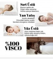 Boyun Destekli Ortopedik Visco Yastık Boyun Fıttığı Boyun Düzleşmesi Boyun Ağrısı Destekli Ortapedik Yastık - 8