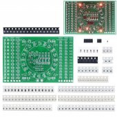 SMD Lehimleme Uygulama Kartı CD4017 NE555 - Demonte(Montesiz) thumbnail 1