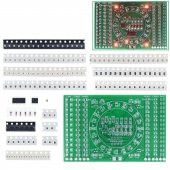 SMD Lehimleme Uygulama Kartı CD4017 NE555 - Demonte(Montesiz) thumbnail 6