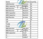SMD Lehimleme Uygulama Kartı CD4017 NE555 - Demonte(Montesiz) thumbnail 7