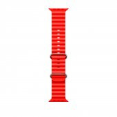 Winex 42-49mm Yeni Nesil Apple Uyumlu Akıllı Saat Kordonu Silikon Kırmızı - 1