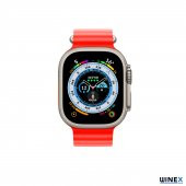 Winex 42-49mm Yeni Nesil Apple Uyumlu Akıllı Saat Kordonu Silikon Kırmızı - 2