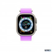 Winex 42-49mm Yeni Nesil Apple Uyumlu Akıllı Saat Kordonu Silikon Mor - 2