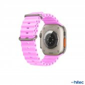ScHitec 42-49mm Yeni Nesil Apple Uyumlu Akıllı Saat Kordonu Silikon Lila - 3