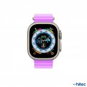 ScHitec 42-49mm Yeni Nesil Apple Uyumlu Akıllı Saat Kordonu Silikon Mor - 2