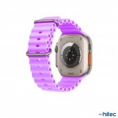 ScHitec 42-49mm Yeni Nesil Apple Uyumlu Akıllı Saat Kordonu Silikon Mor - 4