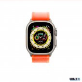 Winex 42-44mm Yeni Nesil Apple Uyumlu Akıllı Saat Kordonu Hasır Turuncu - 3