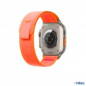 ScHitec 42-44mm Yeni Nesil Apple Uyumlu Akıllı Saat Kordonu Hasır Turuncu - 4