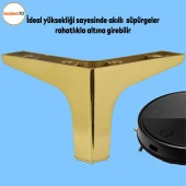 Sedef Lüks Mobilya Kanepe Sehpa TV Ünitesi Koltuk Ayağı 10 cm Altın Gold Baza Ayak - 4