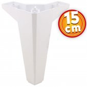 Lüks Mobilya Kanepe Sehpa TV Ünitesi Koltuk Ayağı 15 cm Beyaz Baza Ayak thumbnail 1