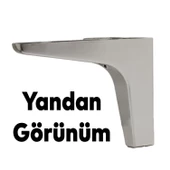 Sedef Lüks Mobilya Kanepe Tv Ünitesi Koltuk Ayağı 10 Cm Parlak Plastik Krom Renk Baza Ayakları thumbnail 6